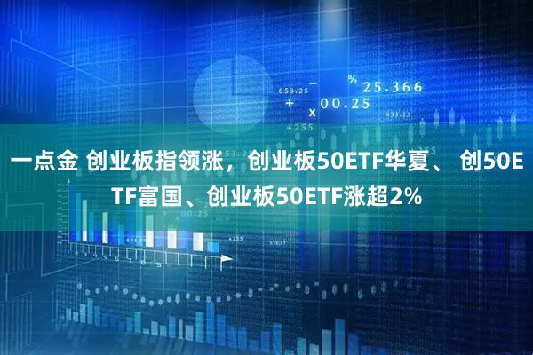 一点金 创业板指领涨，创业板50ETF华夏、 创50ETF富国、创业板50ETF涨超2%